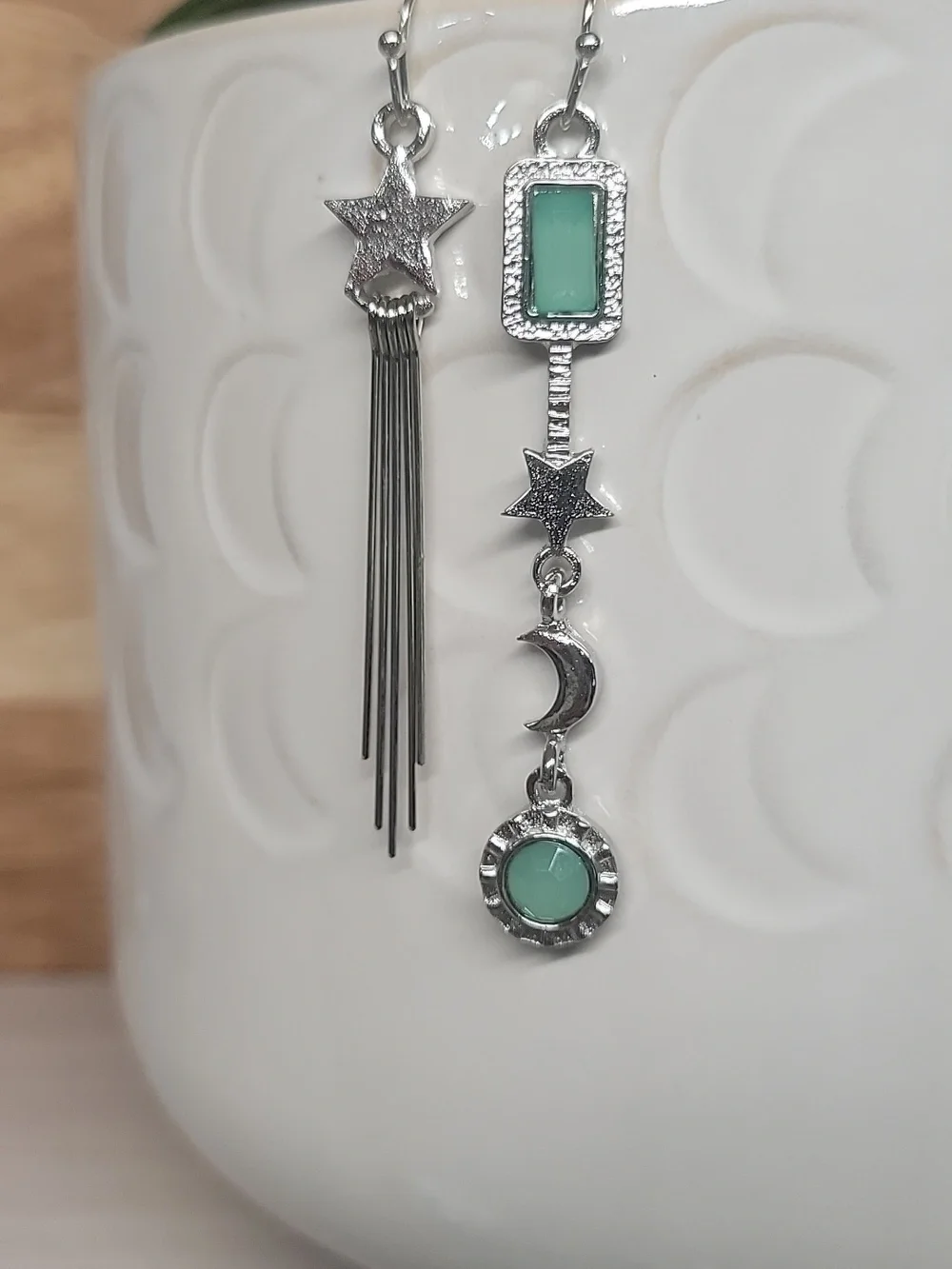CELESTIAL MISMATCHED STAR AND MOON EARRINGS